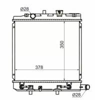 Радиатор MAZDA DEMIO/323/FORD FESTIVA 96-00 1 верх. крепление MZ0004 Sat MZ0004