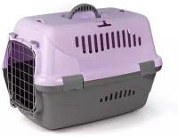 Клиппер-переноска для кошек и собак Zooexpress Турне 54,5х36х34 см (L), дверца с фиксацией, фиолетовая