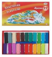 Пластилин 22 цвета 440 г, «Гамма» «Мультики», со стеком