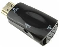 Переходник HDMI - VGA(G) J3.5-J3.5 конвертер, черный