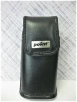 Футляр сумочка на пояс вертикальный, Point, для устройств 105х52х40 мм, кожаный, черный