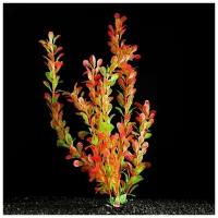 Растение искусственное аквариумное, 4 х 30 см, красно-зелёное, 5 шт