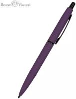 Ручка «San Remo» шариковая автоматическая, Фиолетовый металлический корпус, 1 мм, Синяя