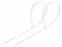 Хомут-стяжка кабельная нейлоновая REXANT 400 x7,6 мм, белая, упаковка 100 шт