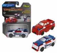 Машины для малышей 1TOY Автовывернушка Transcar Double, Патрульная машина - Автомобиль спасения, 8 см