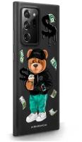 Черный силиконовый чехол MustHaveCase для Samsung Galaxy Note 20 Ultra Tony Bear/ Мишка Тони для Самсунг Галакси Ноут 20 Ультра