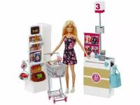 Набор Barbie В супермаркете, 28 см, FRP01