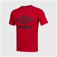 Футболка хлопковая Umbro Large Logo 65352U-96J, р-р L, Красный