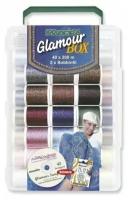 Набор ниток в пластиковом боксе Glamour Madeira (40 х 200м Glamour, 2x1500м Bobbinfil, CD) 8060