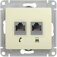 Розетка для интернета / телефона Schneider Electric GSL000285 GLOSSA, бежевый