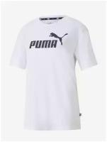 Футболка, PUMA ESS Logo Boyfriend Tee, Женская, размер XL; White
