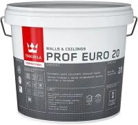 Краска для влажных помещений Prof Euro 20 TIKKURILA 9 л бесцветная (база С)