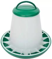 Кормушка бункерная 3 кг пластик с разделительной решеткой зеленая