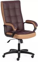 Кресло TRENDY (22) TetChair кож/зам/ткань, коричневый/бронзовый, 36-36/21