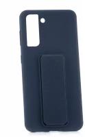 Чехол для Samsung Galaxy S21 Kruche Magnetic Stand Midnight blue, противоударная пластиковая накладка, силиконовый бампер с защитой камеры, с подставкой