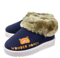 Угги детские CS01-06 WONDER HONEY полуботинки зимние с мехом синие. Размер 33 (31.5 RU)