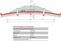 Лист №3 Рессора задняя для прицепа МАЗ 9379 12 листов