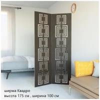 Ширма перегородка складная для зонирования комнаты 2 створки. 175х100 см