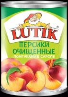 Персики Lutik очищенные ломтиками в сиропе, 3100 мл