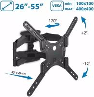 Кронштейн для телевизора на стену / крепление наклонно-поворотное Tuarex ALTA-407 / до 55 дюймов / vesa 400x400