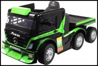 RiverToys Автомобиль Mercedes-Benz Axor с прицепом H777HH, зелeный