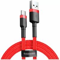 Кабель Baseus USB - USB Type-C (CATKLF-B09/BG1/B91) 1 м, красный/черный