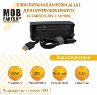 Блок питания (сетевой адаптер) Amperin AI-LX1 для ноутбуков Lenovo X1 Carbon 20V 4.5A 90W