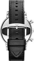 Наручные часы EMPORIO ARMANI AR1828 мужские, кварцевые, хронограф, секундомер, водонепроницаемые, подсветка стрелок, черный
