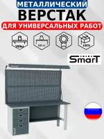 Слесарный верстак SMART 1760.4. S3.0. d2 универсальный в гараж,1864х1766х605