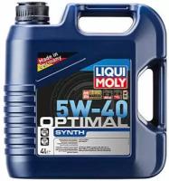 Масло моторное Liqui Moly Optimal Synth НС 5W40, 4 л. (арт. 3926) LM-5W40 OPTIMAL-4L