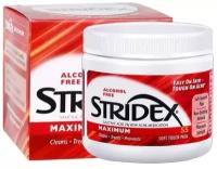 Средство Stridex, для проблемной кожи, без спирта, 55 мягких салфеток, США