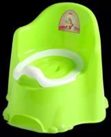Горшок детский антискользящий «Комфорт» с крышкой, съёмная чаша, цвет салатовый