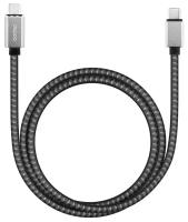 Дата-кабель Magnet Cable Type-C – Type-C, 100W, PD, магнитный, нейлон, 1.5 м, серый, Deppa, Deppa 72335
