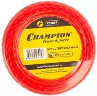 Леска для триммеров CHAMPION Twisted Square 3мм 25м витой квадрат