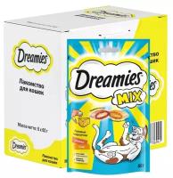 Dreamies MIX лакомство для кошек, подушечки с лососем и сыром (6шт в уп) 60 гр