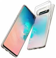 Ультратонкий защитный чехол для телефона Samsung Galaxy S10 Plus / Силиконовый чехол на Самсунг Галакси С10 Плюс (Прозрачный)