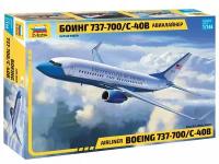 Сборная модель ZVEZDA Пассажирский авиалайнер Боинг 737-700 С-40B (7027) 1:144