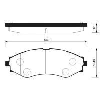 Дисковые тормозные колодки передние SANGSIN BRAKE SP1103 (4 шт.)