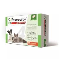 Inspector QUADRO таблетки от блох, клещей и глистов от 2-8 кг. для кошек и собак