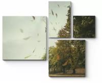 Модульная картина Ветер играет с листвой 152x127