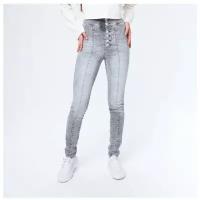 Джинсы с простроченной стрелкой GUESS JEANS W1BA12_RKIS Серый 25