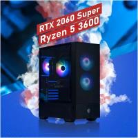 Игровой компьютер KING KOMP AMD Ryzen 5 3600, RTX 2060 super, RAM 16 GB, SSD 256 GB, HDD 1 TB