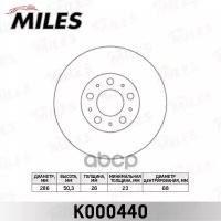 Диск Тормозной Volvo S60 01-/S80 99-06/V70 97-/Xc70 02- R15 Передний D 286Мм. Miles арт. K000440