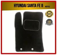 Водительский ворсовый коврик ECO на Hyundai Santa Fe II 2009-2012 Рестайлинг / Хендай Санта Фе