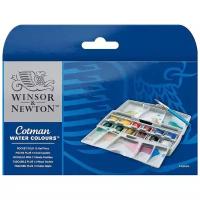 Winsor & Newton Акварель Cotman Pocket Plus, с кистью (390373), 12 цв