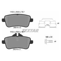 Дисковые тормозные колодки задние Textar 2521404 для Audi A8, Citroen C4, Volkswagen Passat (4 шт.)