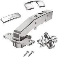 Мебельная петля для фальш панели HETTICH SENSYS с доводчиком угол откр. 95* 1 шт. + монтажная планка с евровинтами+заглушки