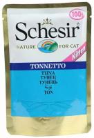 Влажный корм для котят Schesir беззерновой, с тунцом 100 г (мини-филе)