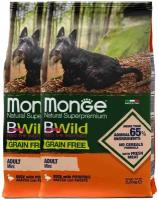 Monge Dog BWild GRAIN FREE Mini беззерновой корм из мяса утки с картофелем для взрослых собак мелких пород 2,5 кг х 2шт