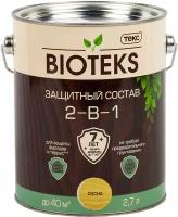 Текс BIOTEKS защитный состав 2-в-1 для наружных работ, сосна (2,7л)